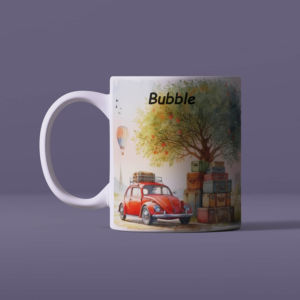 Volla Cafe Coffee Roastery custom logo mugs product image-BUBBLE Volla Café Beetle Mug - Bubble - Image 1