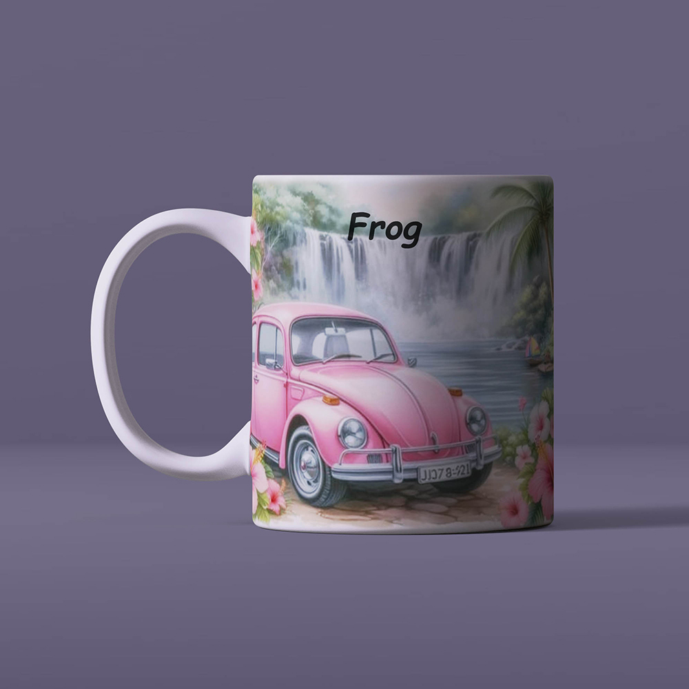 Volla Cafe Coffee Roastery custom logo mugs product image-FROG Volla Café Beetle Mug - Frog - Image 1