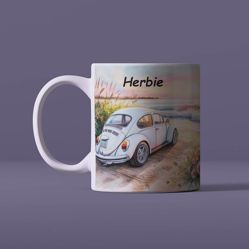 Volla Cafe Coffee Roastery custom logo mugs product image-HERBIE Volla Café Beetle Mug - Herbie - Image 1