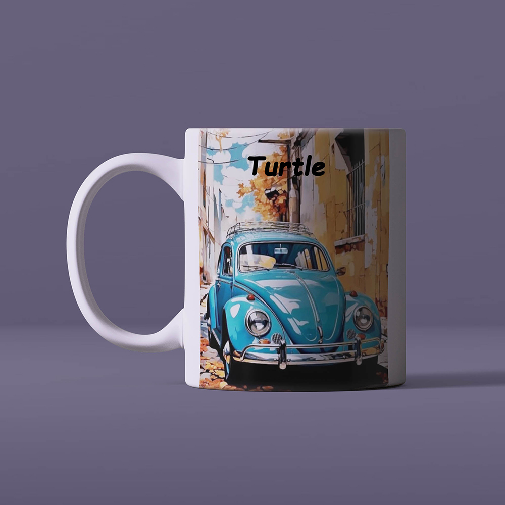 Volla Cafe Coffee Roastery custom logo mugs product image-TURTLE Volla Café Beetle Mug - Turtle - Image 1